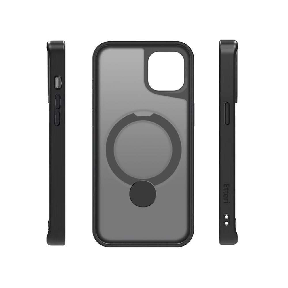 438716_oryg Etteri Matt Mag Ring case for iPhone 14 6,1" black