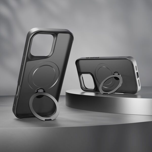 Etteri Matt Mag Ring case for iPhone 16 Pro 6,3" black