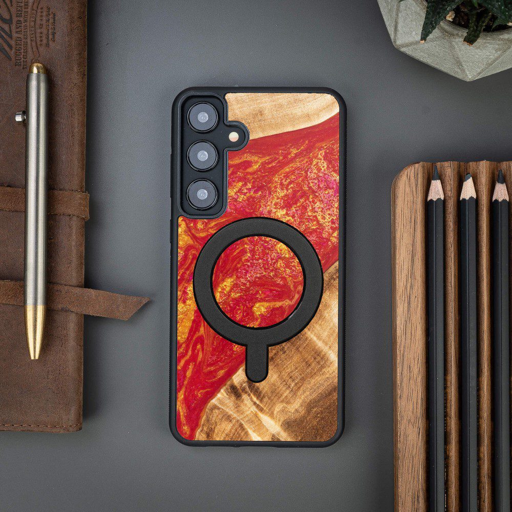 439207_oryg Bewood Unique case for Samsung Galaxy S24 Plus Neons Paris with MagSafe