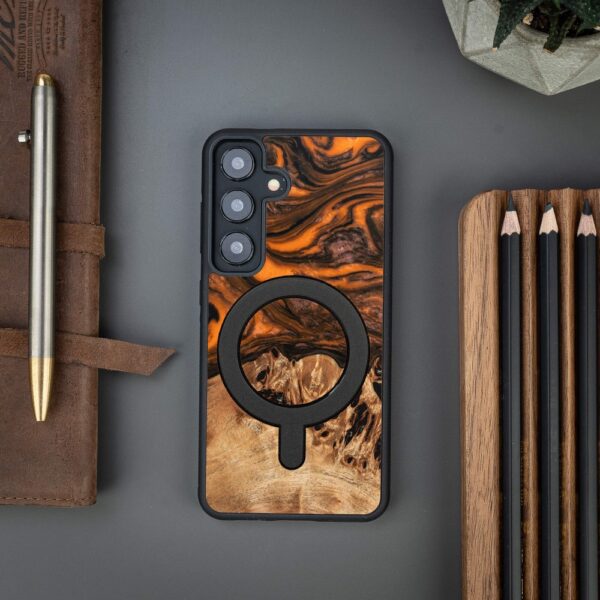 439231_oryg Bewood Unique case for Samsung Galaxy A55 5G Orange with MagSafe