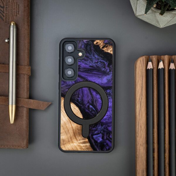 439235_oryg Bewood Unique case for Samsung Galaxy A55 5G Violet with MagSafe