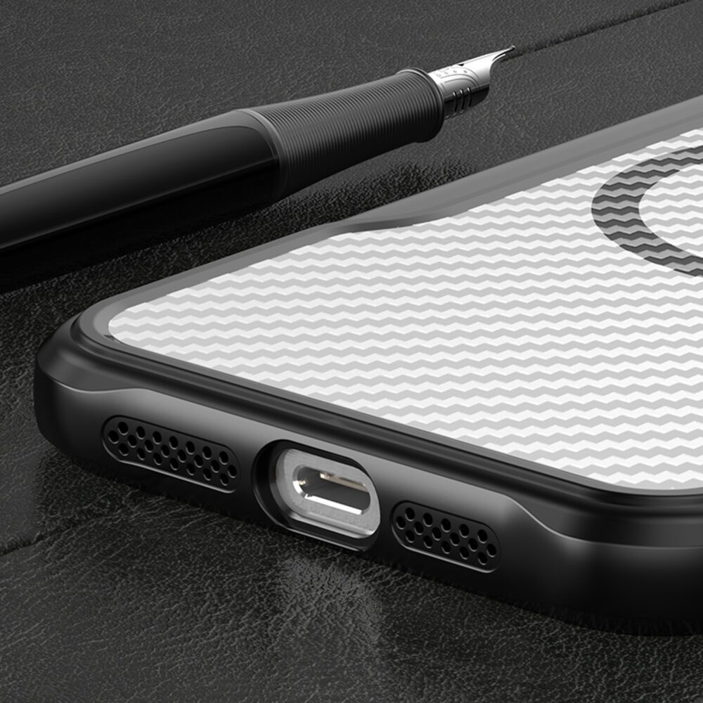 Defender Carbon Mag case for iPhone 12 6,1" black