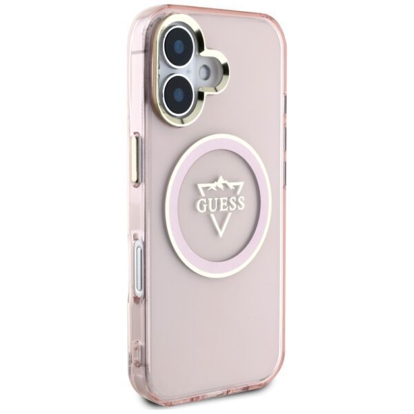 442052_oryg Guess Hardcase MagSafe IML Metal Mountain Logo Case for iPhone 16 6,1" Pink