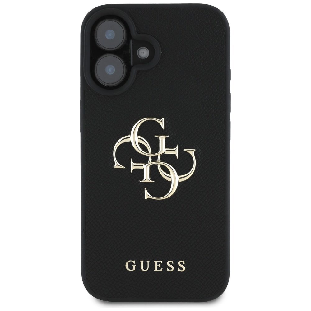 Guess Hardcase PU Grained Big 4G and Classic Logo Case for iPhone 16 6,1" Black
