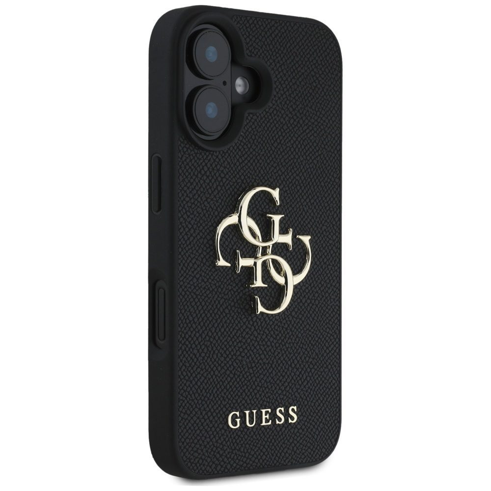 Guess Hardcase PU Grained Big 4G and Classic Logo Case for iPhone 16 6,1" Black
