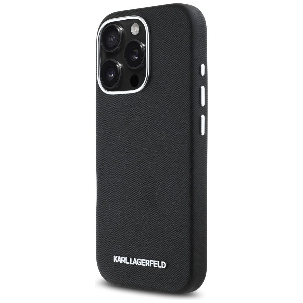 Karl Lagerfeld Hardcase MagSafe FW Saffiano Metal Logo case for iPhone 16 Pro 6,3" Black