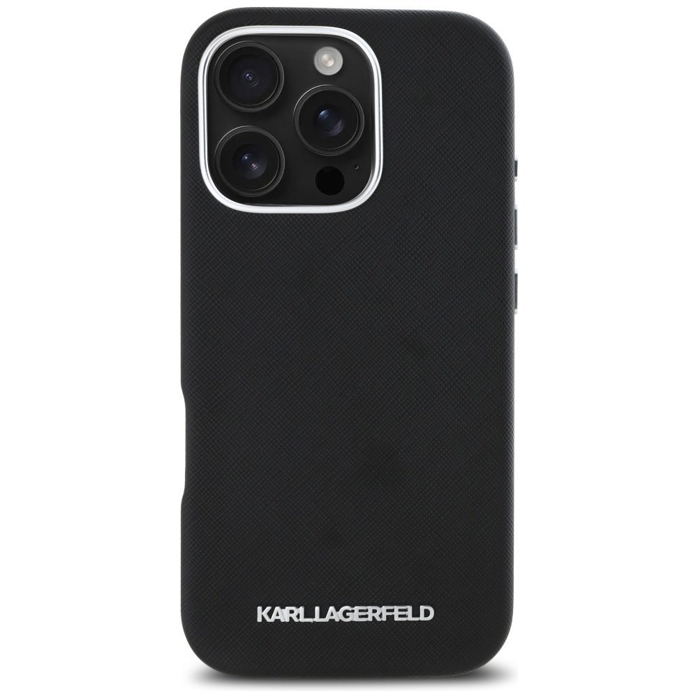 Karl Lagerfeld Hardcase MagSafe FW Saffiano Metal Logo case for iPhone 16 Pro 6,3" Black