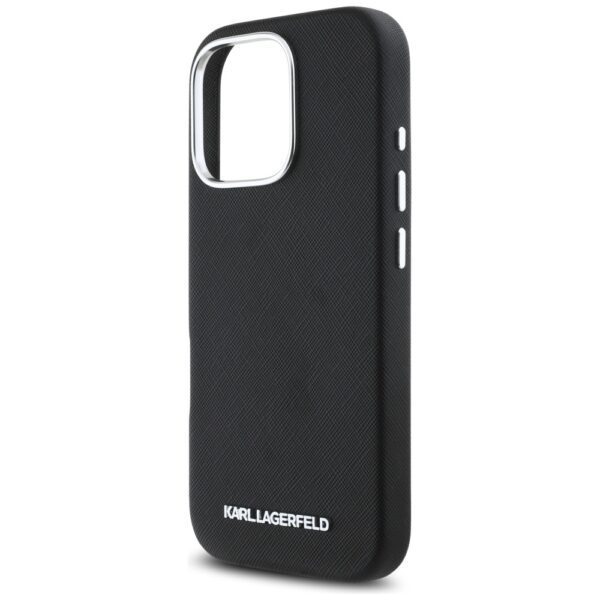 Karl Lagerfeld Hardcase MagSafe FW Saffiano Metal Logo case for iPhone 16 Pro 6,3" Black