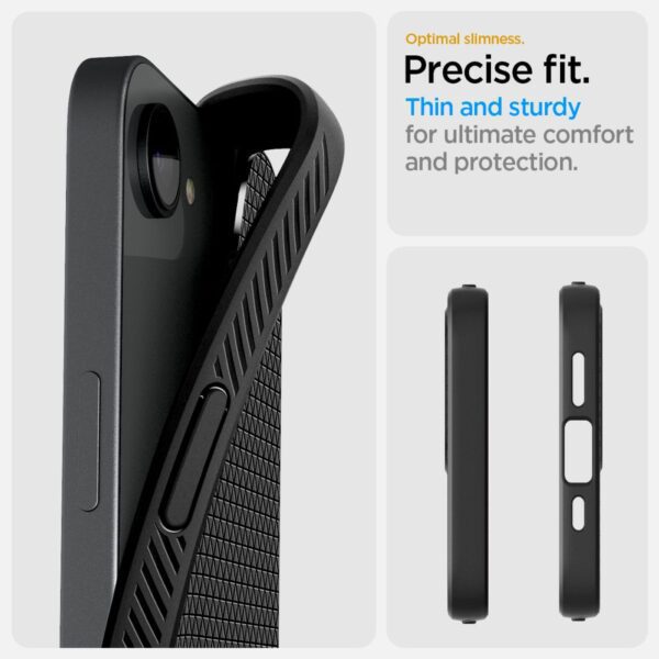Spigen Liquid Air case for iPhone 16E Matte Black