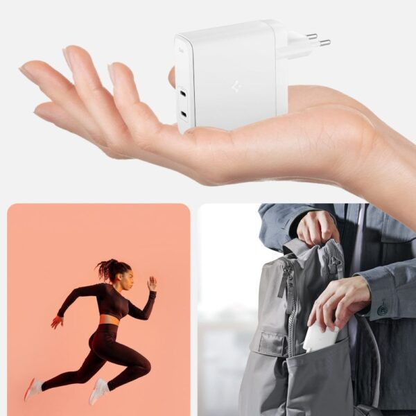 Spigen ArcStation Pro GaN-1402 2-Port 140W Wall Charger White