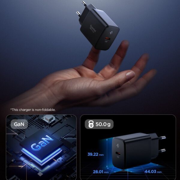 Spigen Essential EE201EU 1-Port 20W Wall Charger Black