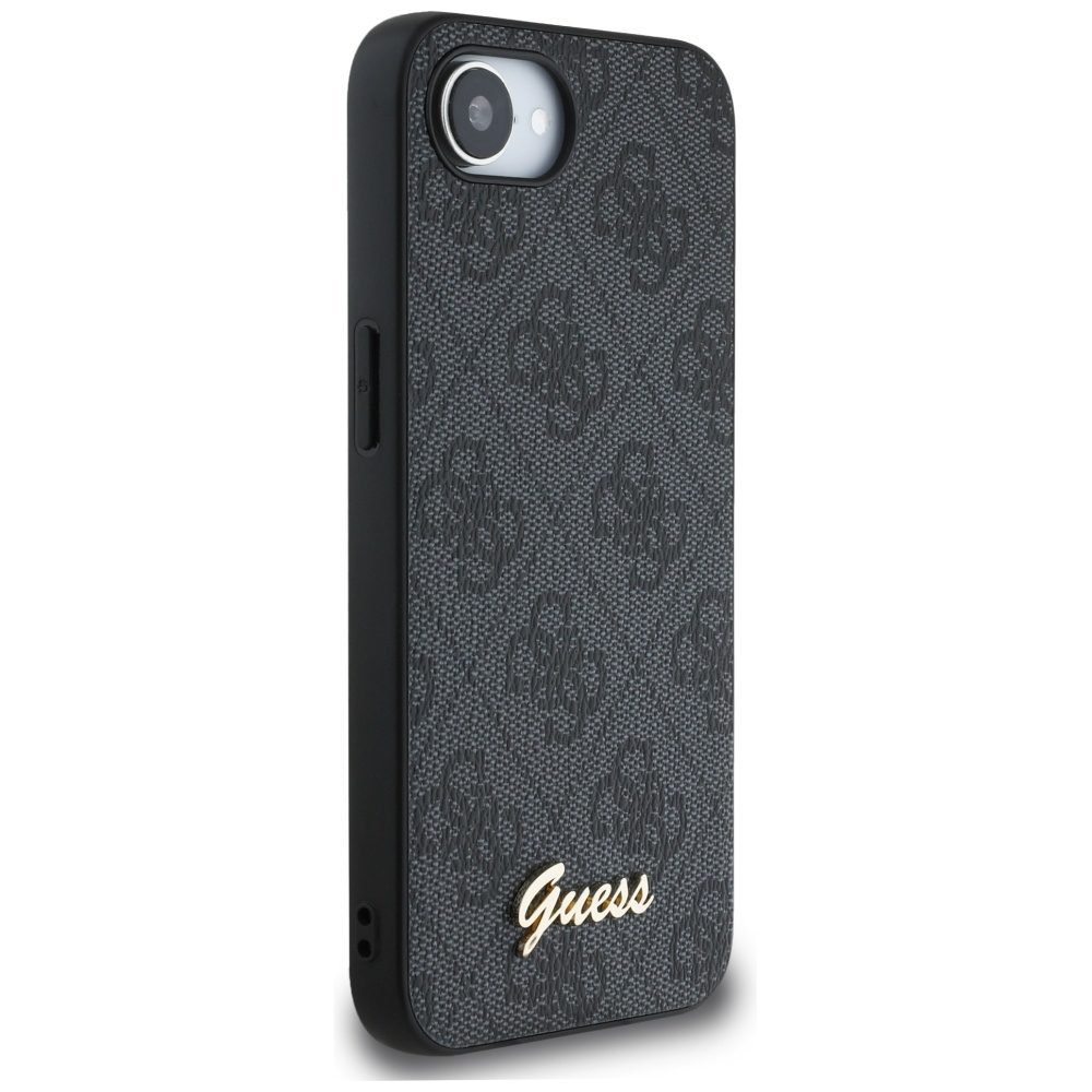 445022_oryg Guess HC MagSafe 4G PU Script Logo Case for iPhone 16e Black