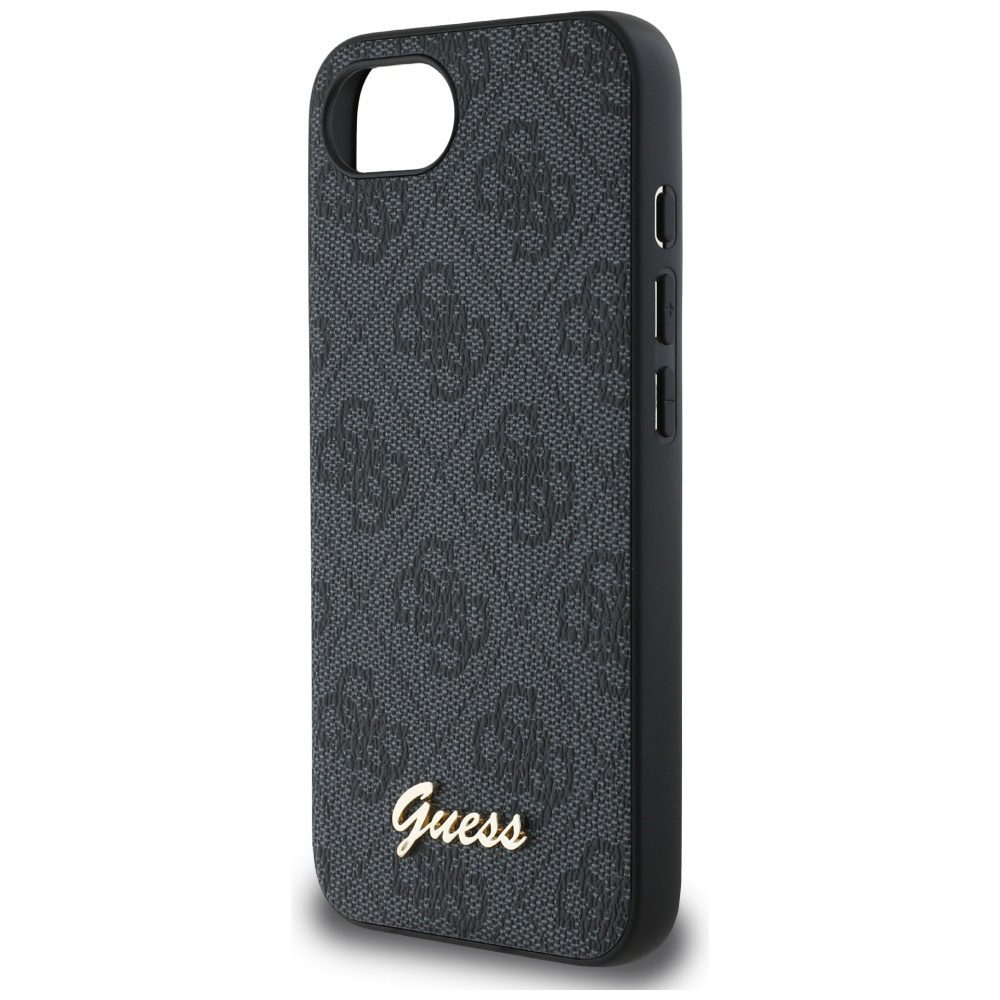 445024_oryg Guess HC MagSafe 4G PU Script Logo Case for iPhone 16e Black
