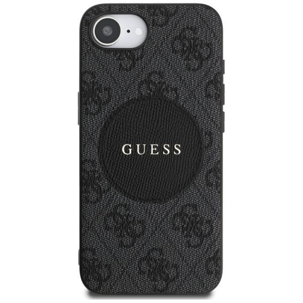 445135_oryg Guess HC MagSafe PU 4G Circle with Classic Logo case for iPhone 16e Black