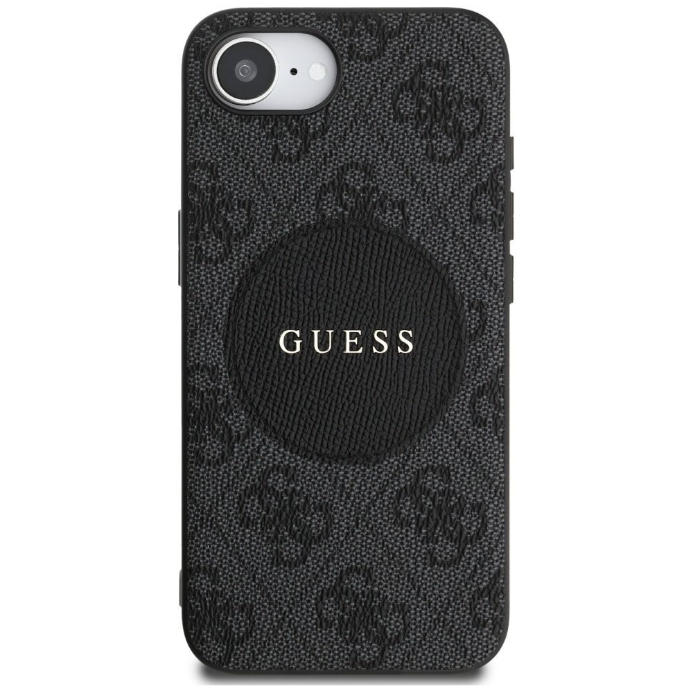 445135_oryg Guess HC MagSafe PU 4G Circle with Classic Logo case for iPhone 16e Black