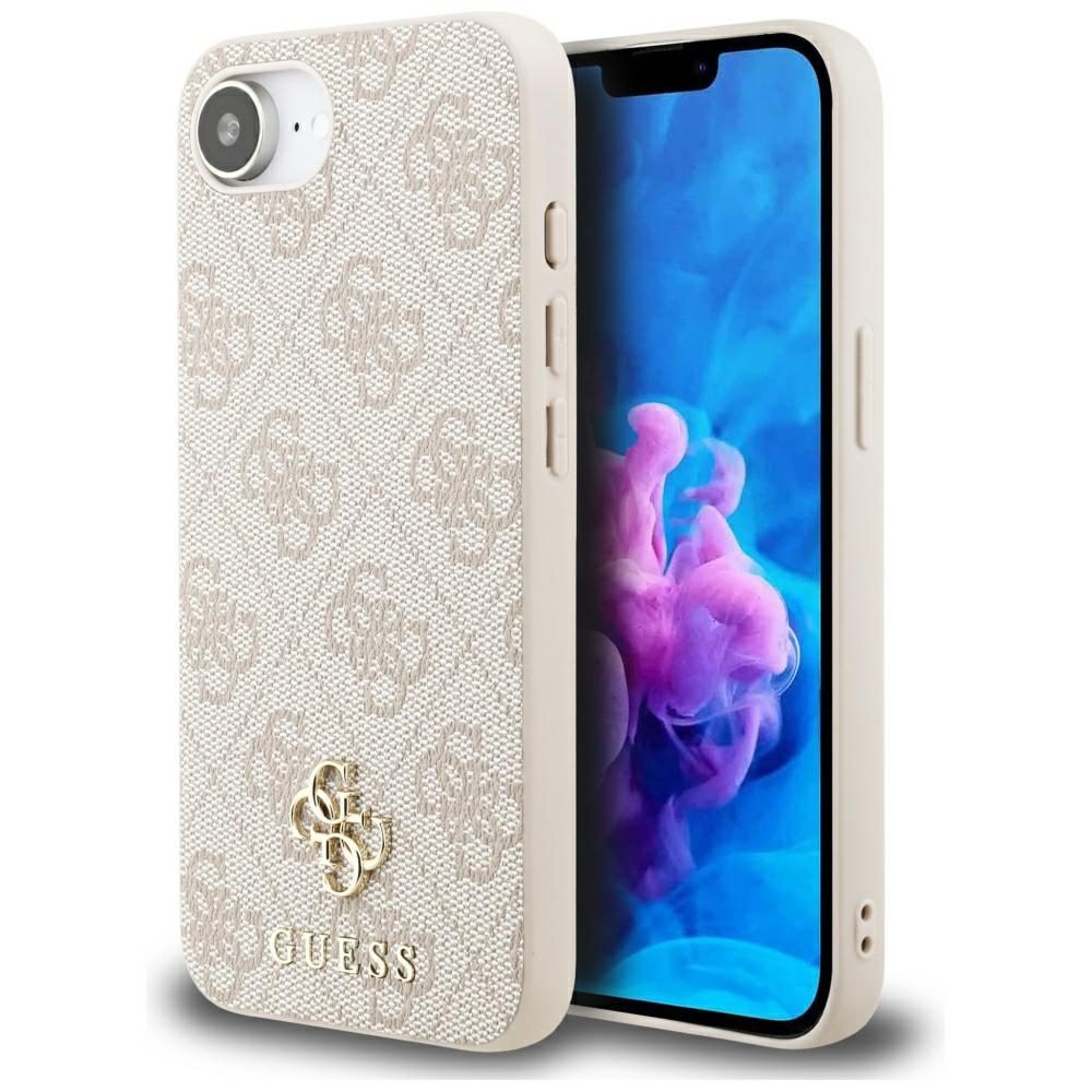 445268_oryg Guess HC MagSafe PU 4G Small 4G and Classic case for iPhone 16e Pink