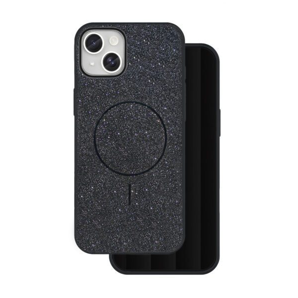 Glitter Thin Mag case for iPhone 13 6,1" black