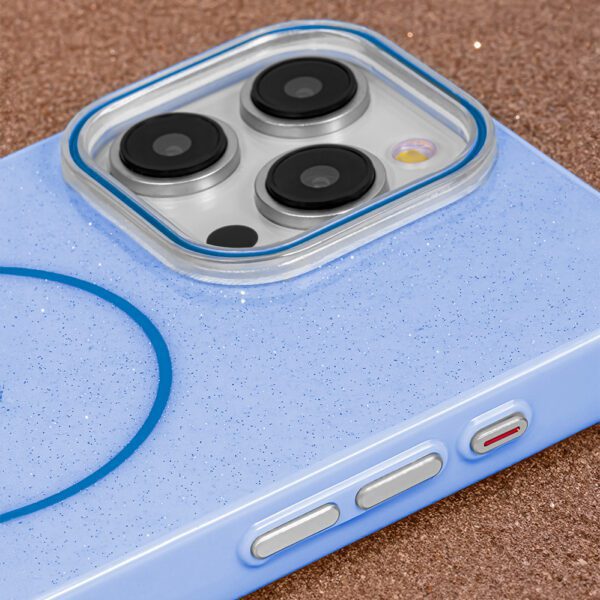 Glitter Thin Mag case for iPhone 17 Pro Max 6,9" blue