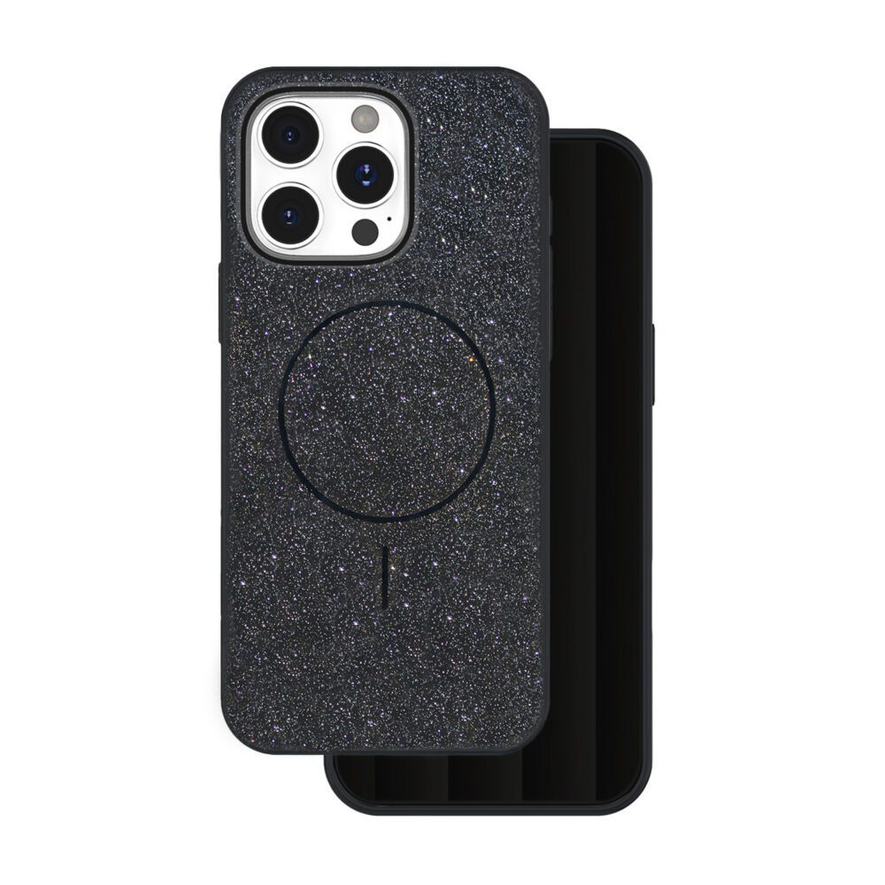 Glitter Thin Mag case for iPhone 17 Pro Max 6,9" black
