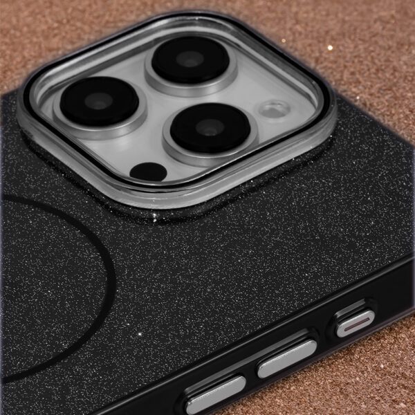 Glitter Thin Mag case for iPhone 17 Pro Max 6,9" black