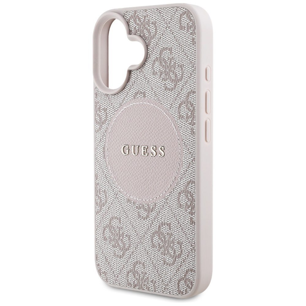 448522_oryg Guess HC MagSafe PU 4G Circle with Classic Logo case for iPhone 16 Pink