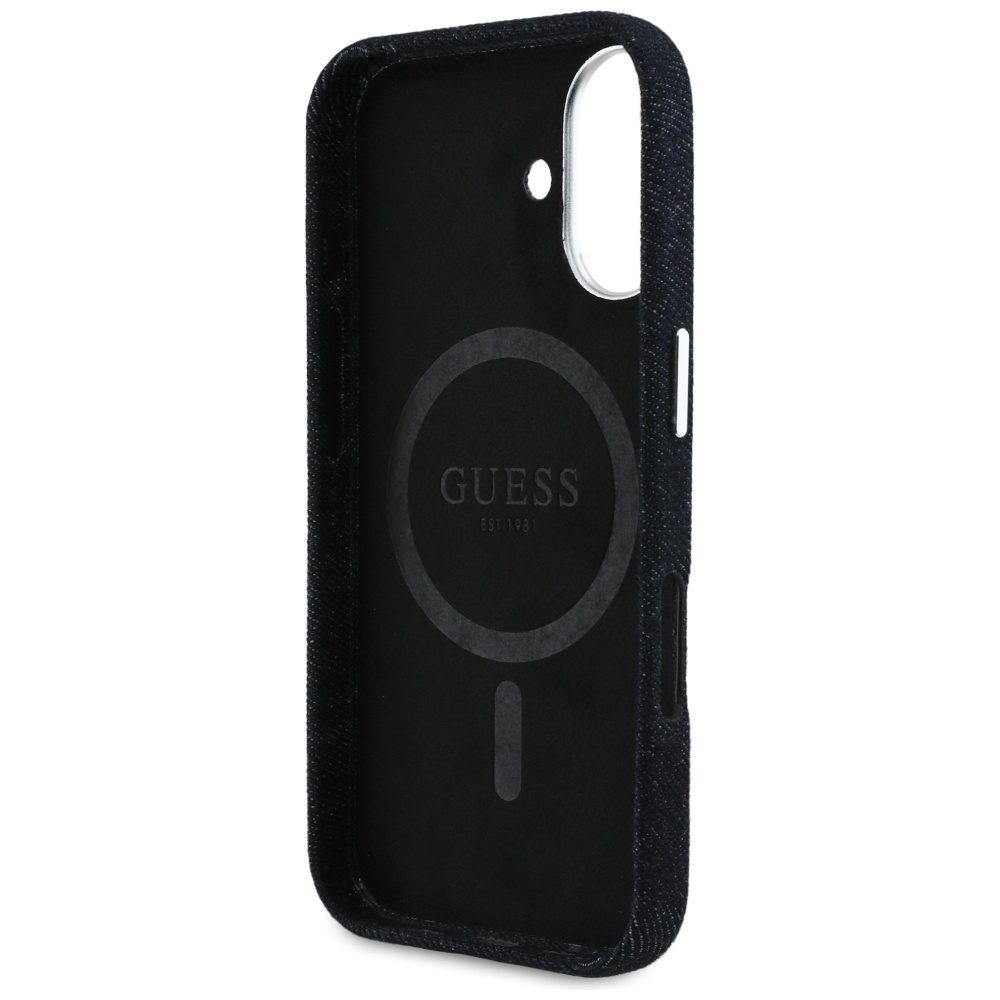 448547_oryg Guess HC MagSafe FW Denim Triangle Logo Case for iPhone 16 Black