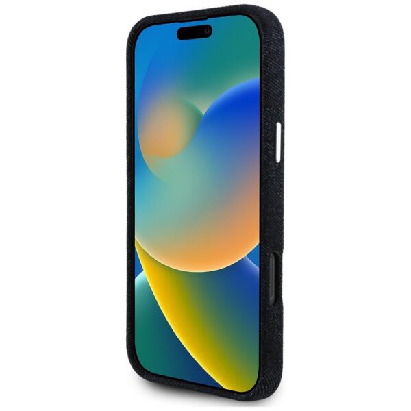 Guess HC MagSafe FW Denim Triangle Logo Case for iPhone 16 Pro Max Black