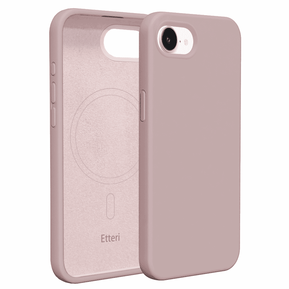 Etteri Silicone Mag case for iPhone 16e light pink