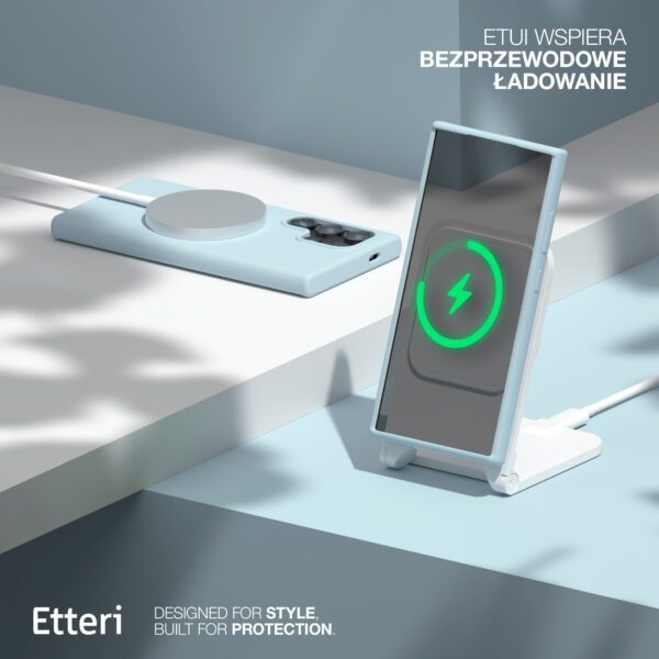 Etteri Silicone Mag case for Samsung Galaxy S25 Ultra light blue