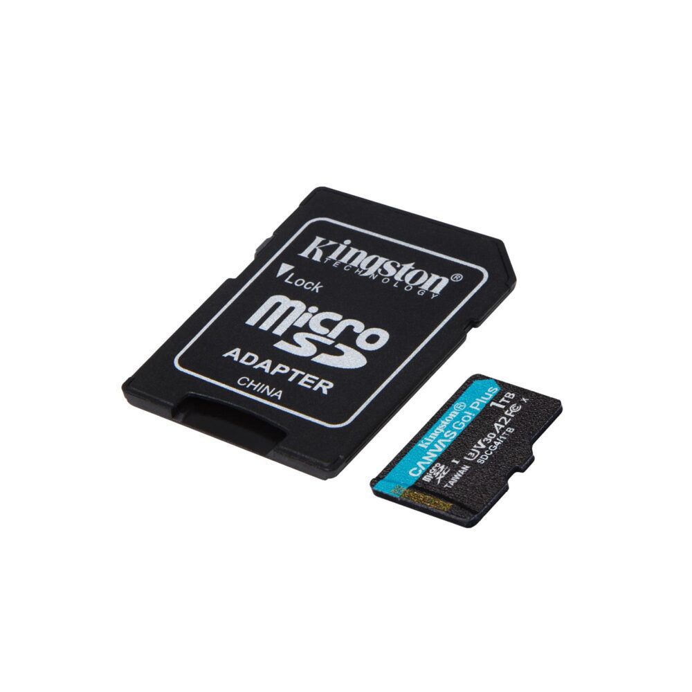 Kingston memory card 1TB microSDXC Canvas Go Plus Gen4 200MB/s A2 U3 V30 + adapter