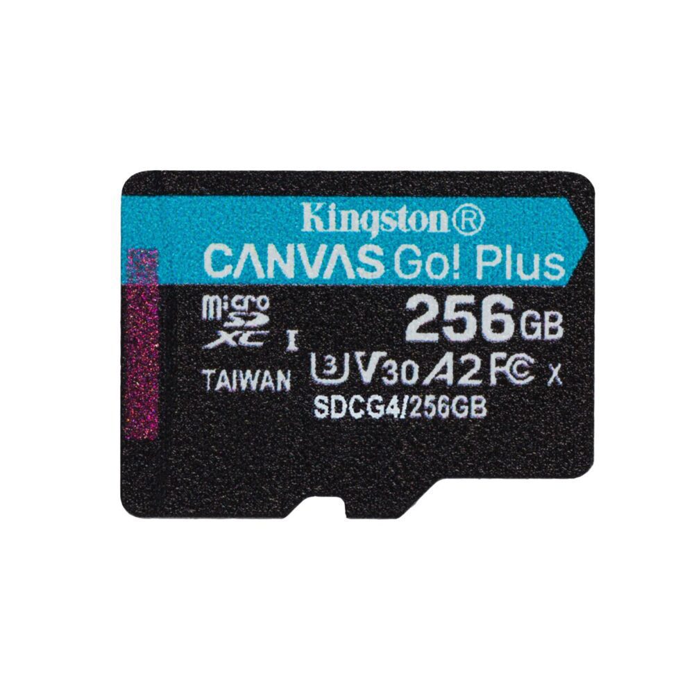 Kingston memory card 256GB microSDXC Canvas Go Plus Gen4 200MB/s A2 U3 V30