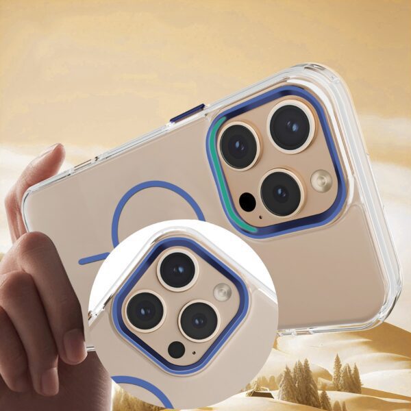 450160_oryg Clear Thin Mag case for iPhone 15 6,1" blue