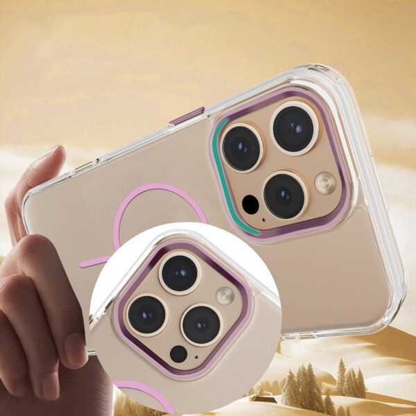 450166_oryg Clear Thin Mag case for iPhone 16 6,1" pink