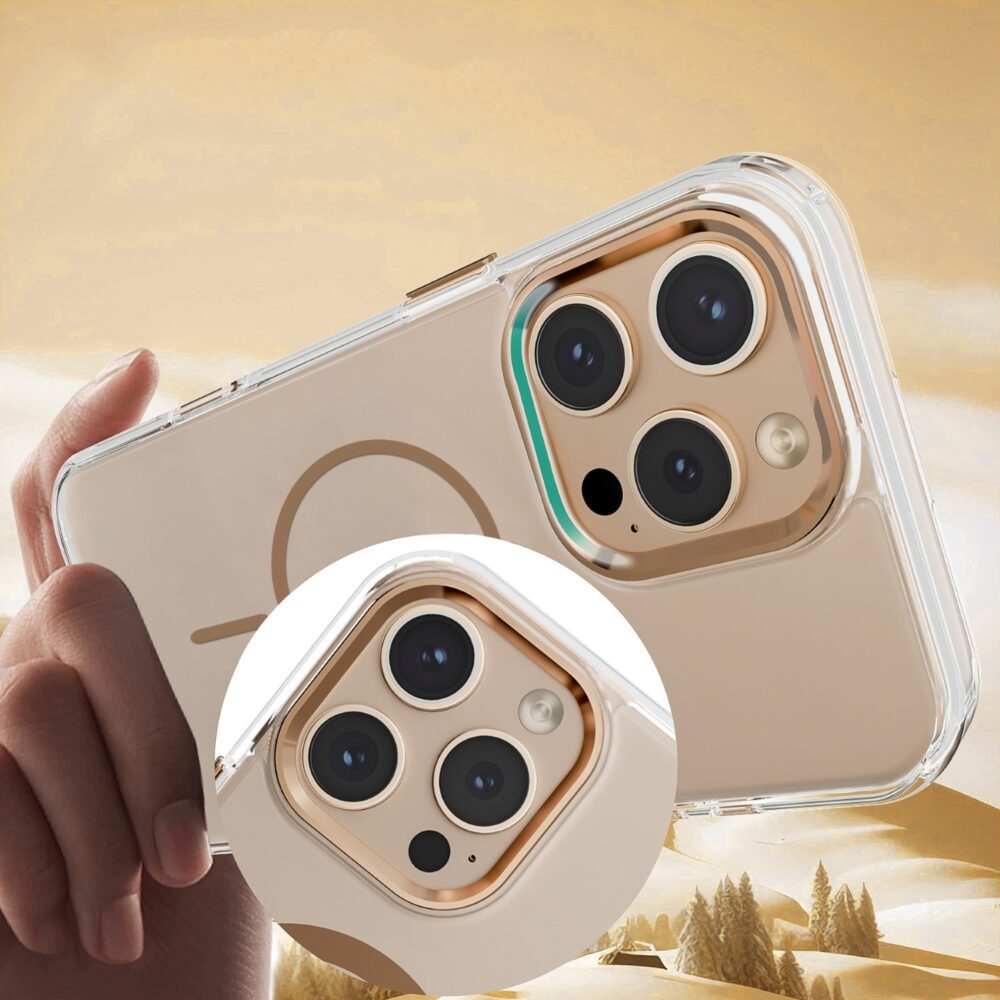 450172_oryg Clear Thin Mag case for iPhone 16 Pro 6,3" gold