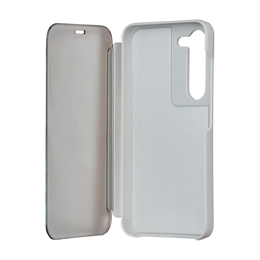 Fold Mirror View Case for Samsung Galaxy S23 silver