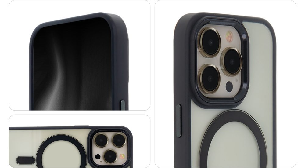 Satin Elegant Mag Case for iPhone 15 Pro Max 6,7" black