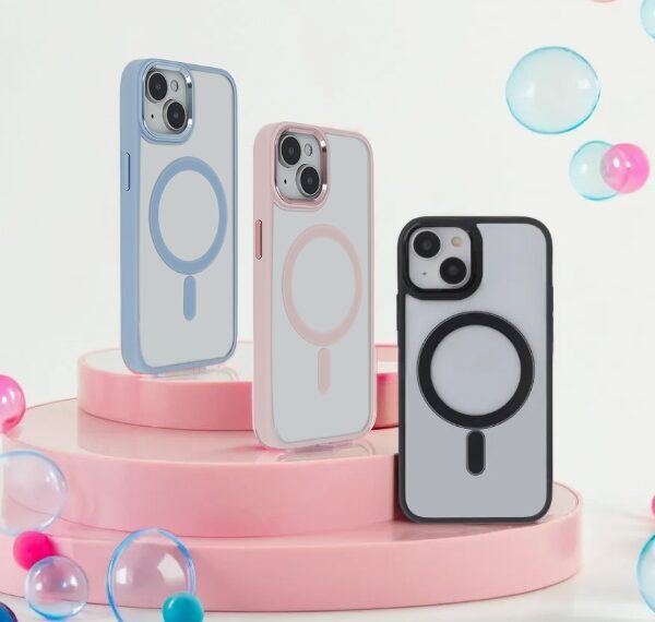 Satin Elegant Mag Case for iPhone 15 Pro 6,1" pink