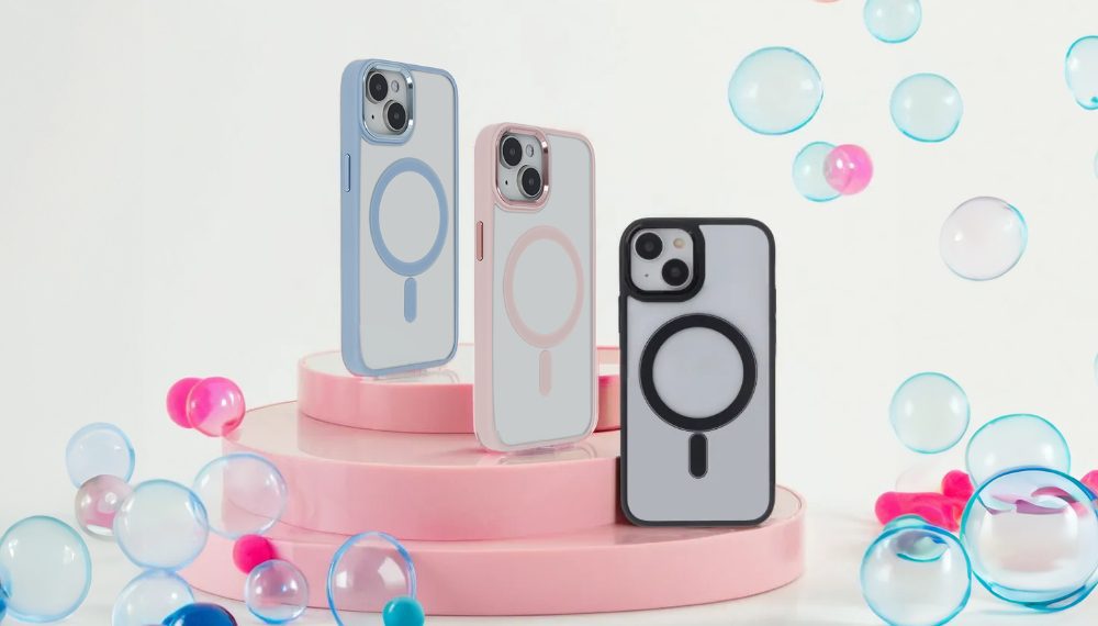 Satin Elegant Mag Case for iPhone 15 Pro 6,1" pink