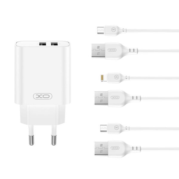 452319_oryg XO wall charger CE34 2x USB 2,4A white