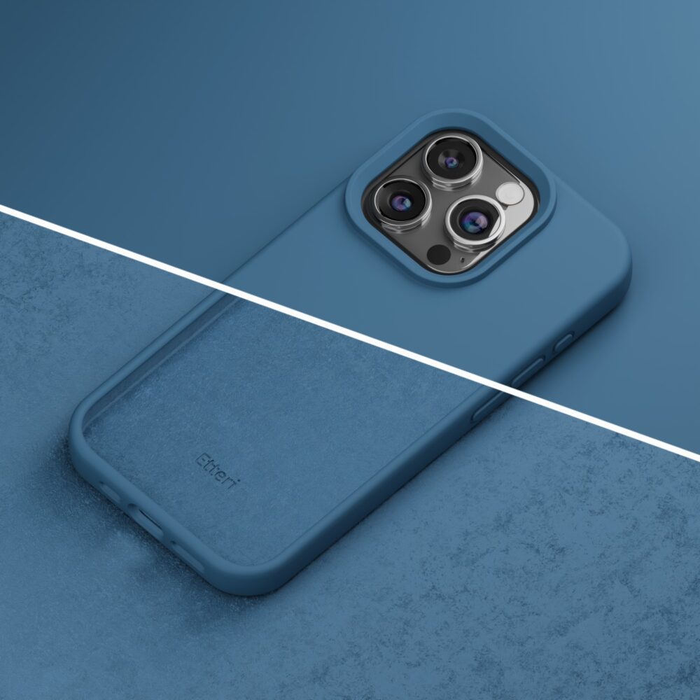 453801_oryg Etteri Silicone case for iPhone 15 Pro Max 6,7" dark blue