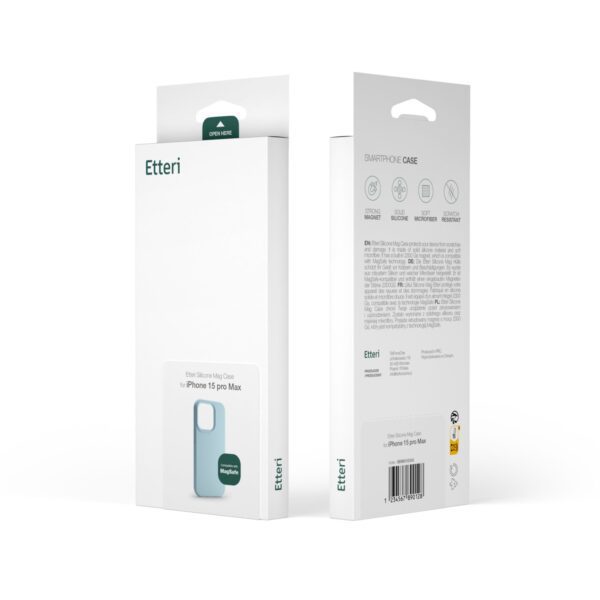 Etteri Silicone Mag case for iPhone 14 6,1" light blue