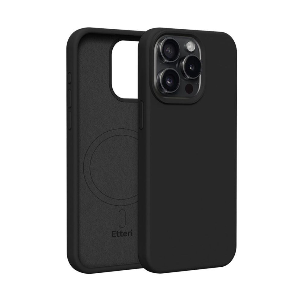 Etteri Silicone Mag case for iPhone 15 Pro Max 6,7" black