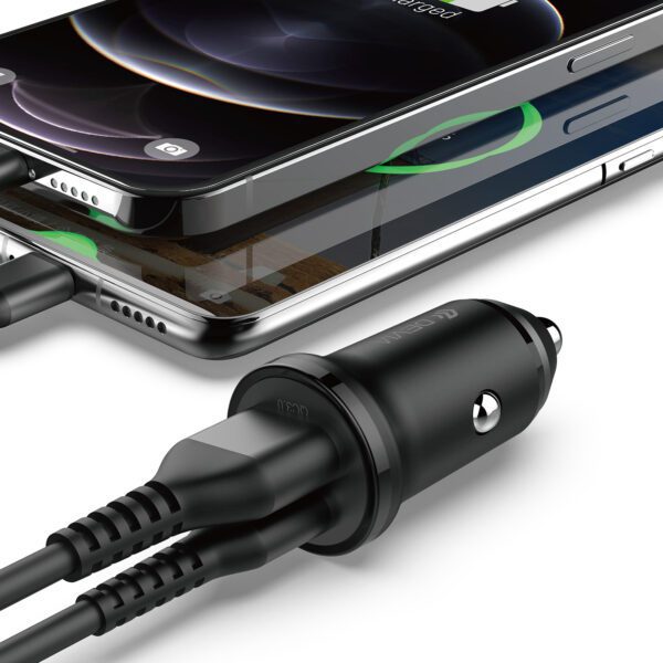 454651_oryg Devia car charger Smart Mini PD QC 3.0 30W 1x USB 1x USB-C white