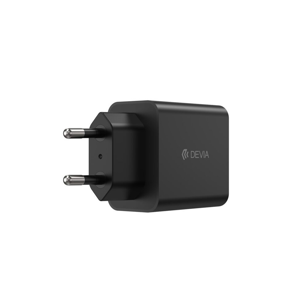 Devia wall charger Rocket PD 45W 1x USB-C black+ cable USB-C - USB-C