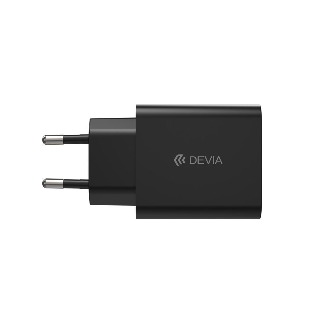 Devia wall charger Rocket PD 45W 1x USB-C black+ cable USB-C - USB-C