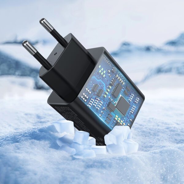 Devia wall charger Rocket PD 45W 1x USB-C black+ cable USB-C - USB-C