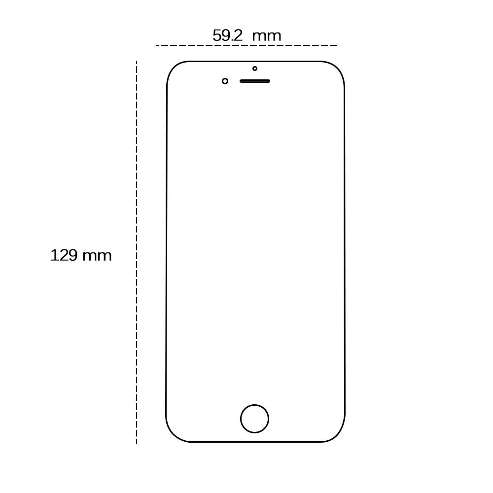 Tempered glass 2,5D for iPhone 7 / 8 / SE 2020 / SE 2022