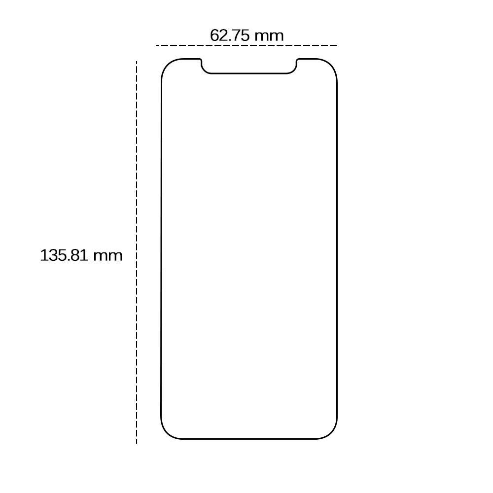 Tempered glass 2,5D for iPhone X / XS / 11 Pro