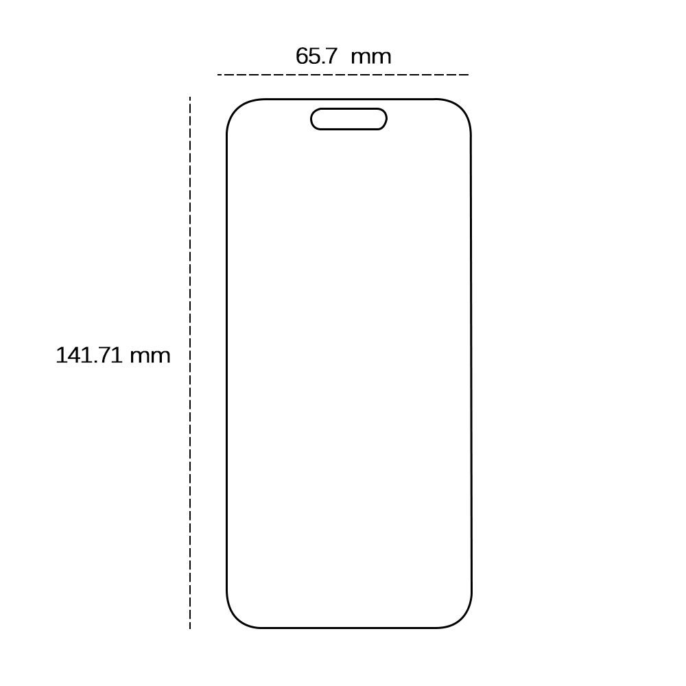 Tempered glass 2,5D for iPhone 15 6,1" / 16 6,1"