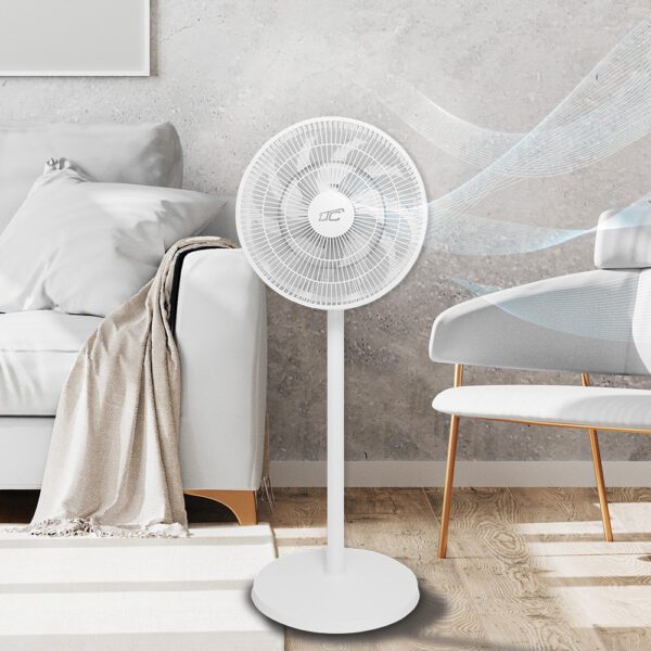 455404_oryg Standing Fan WT112 45W 12" digital display, remote, oscillation, white